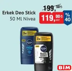 NİVEA ERKEK DEO STİCK DEODORANT 50 ML NİVEA ERKEK DEO STİCK DEODORANT 50 ML